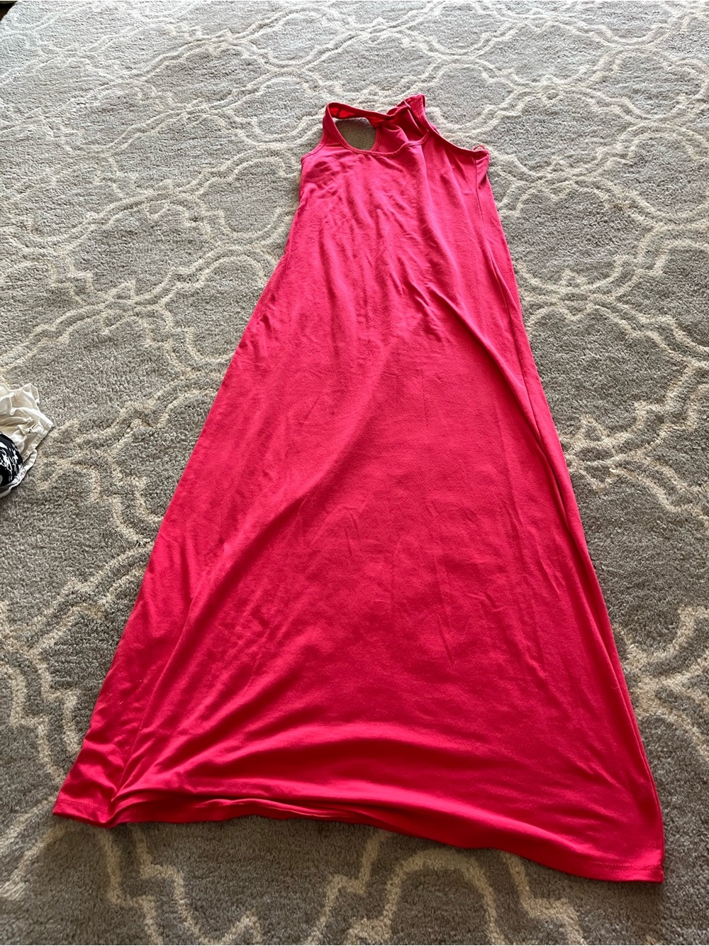 Active Basic Bright Pink Sleeveless Maxi Dress
